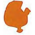 Mylar Confetti Shapes Turkey (2")